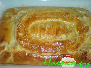 Пирог с грибами  и беконом (вариант)