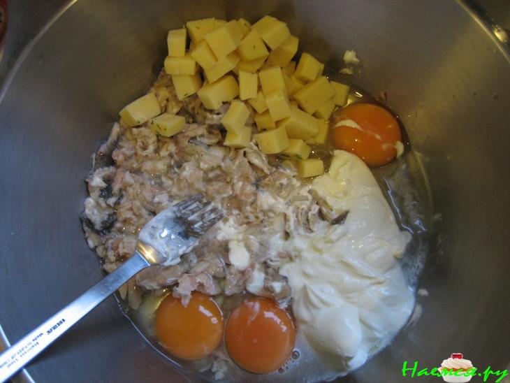 Пирог лёгкий с рыбкой