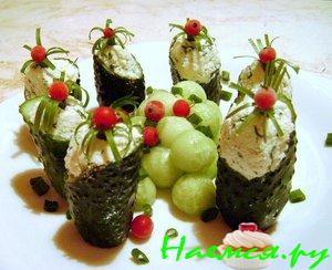 Огурцы фаршированные