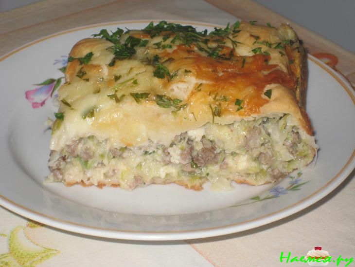 Запеканка капустная с фаршем в тесте