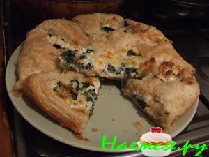 Сырный пирог со шпинатом