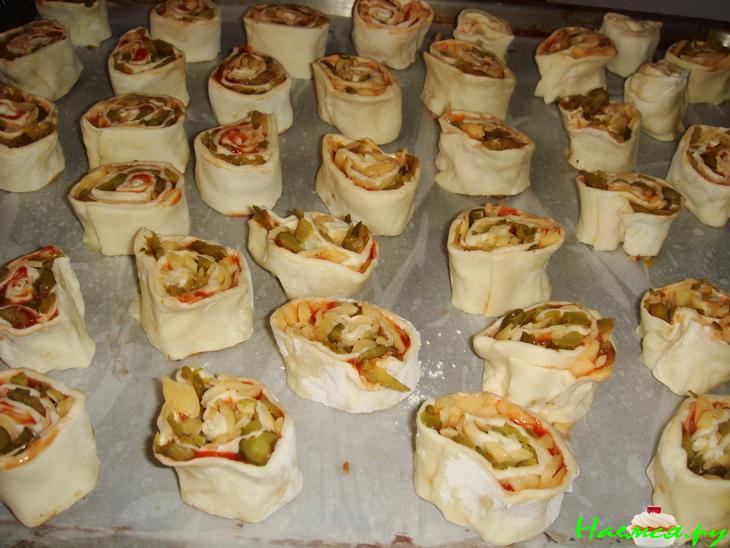 Сырные завитки "мини-пицца"