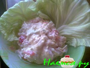 Салатик с копченой курочкой и пекинской капустой