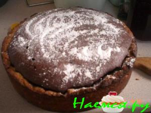 Пирог яблочный с черничным мусом