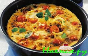 Омлет с помидорками (черри)