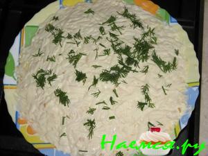 Салат с сыром и яблоком