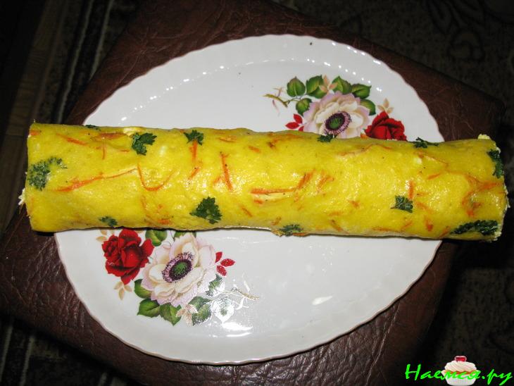 Рулет-омлет закусочный