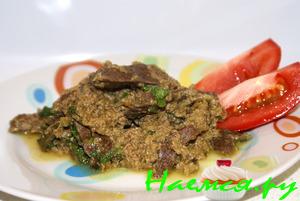 Печень говяжья с вином и мятой Печень говяжья с вином и мятой