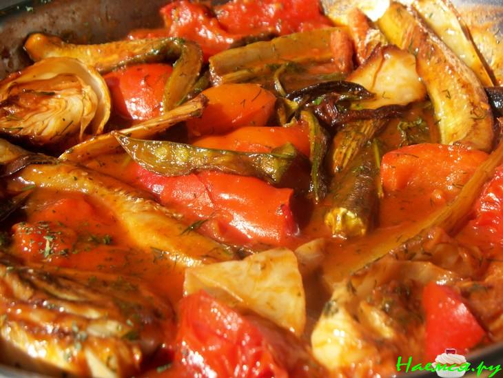 Овощи жареные с фенхелем