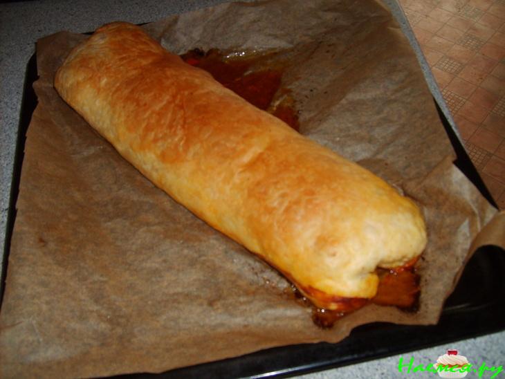 Пирог из слоёного теста