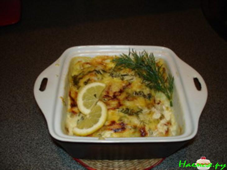 Морской язык в сливочном соусе