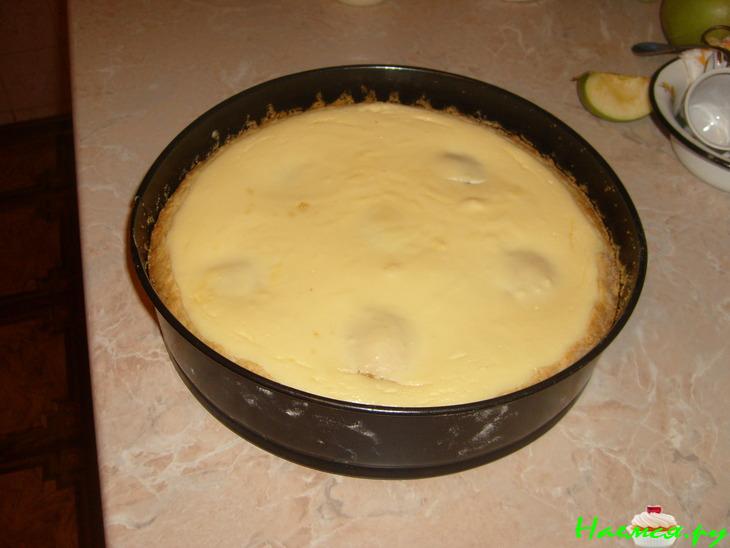 Пирог с творогом и персиками Пирог с творогом и персиками