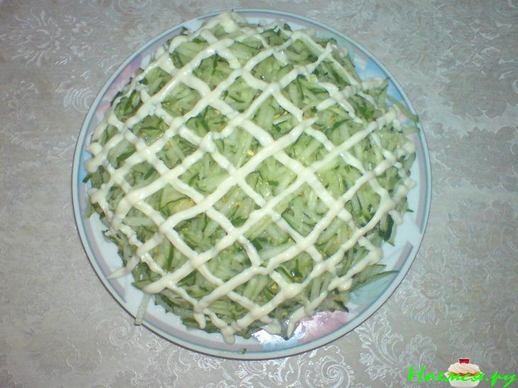 Салат "Нежный" со свежим огурцом