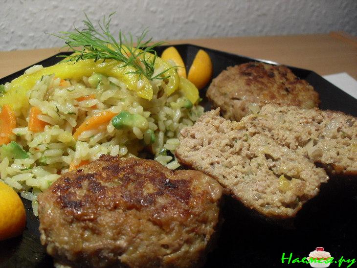 Котлеты (манголеты) с гавайским рисом