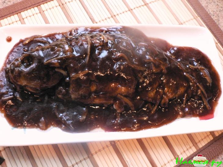 Кисло-сладкий карп - почти "Черная хризантема"