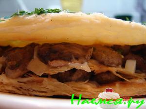 Несладкий грибной тортик