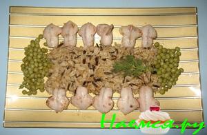 Фаршированные молодые кальмары