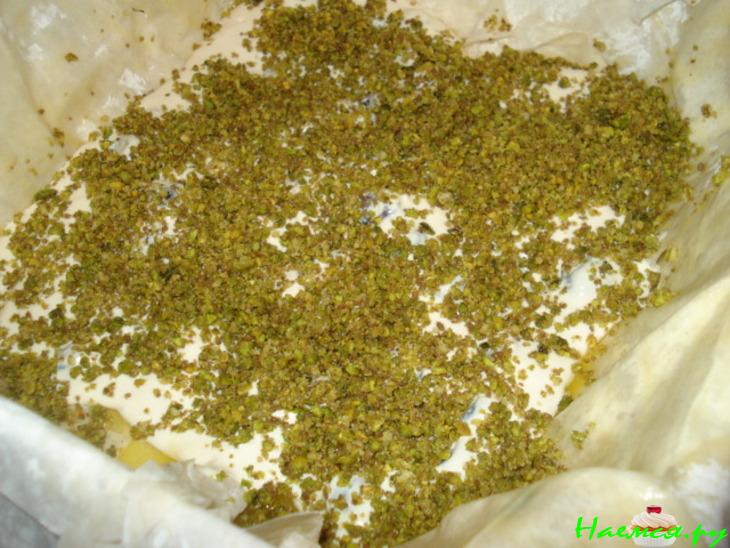 Пирог "Фило-ман" с начинкой из рикотты и фисташек