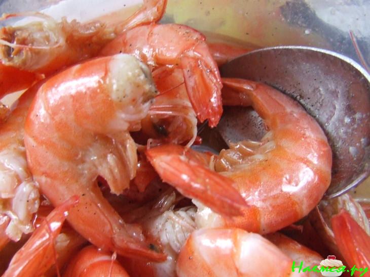 Креветки, приготовленные на открытом огне