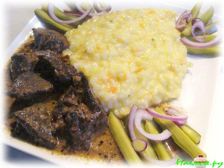 Нежная печень в сливочном соусе