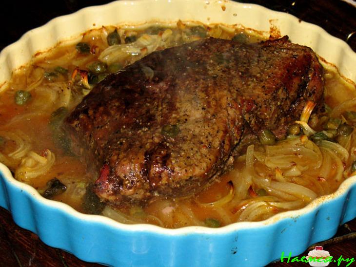 Жаркое из говядины с мятой и каперсами Жаркое из говядины с мятой и каперсами