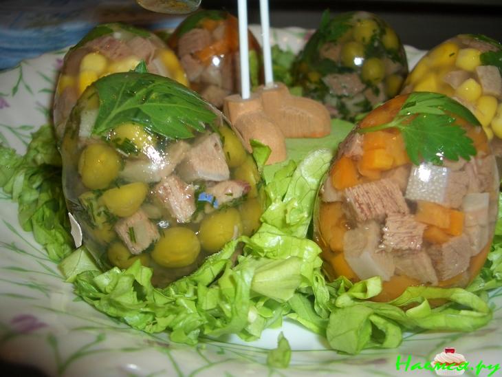 Пасхальные заливные яйца Пасхальные заливные яйца