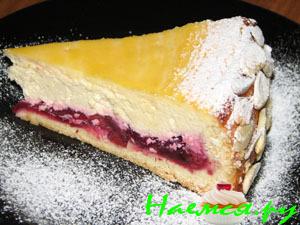 Творожный чизкейк с вишней Творожный чизкейк с вишней