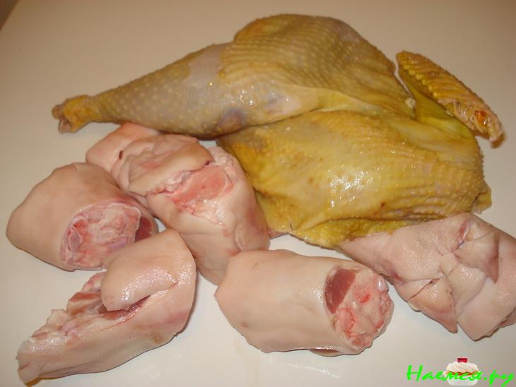 Холодец из петуха