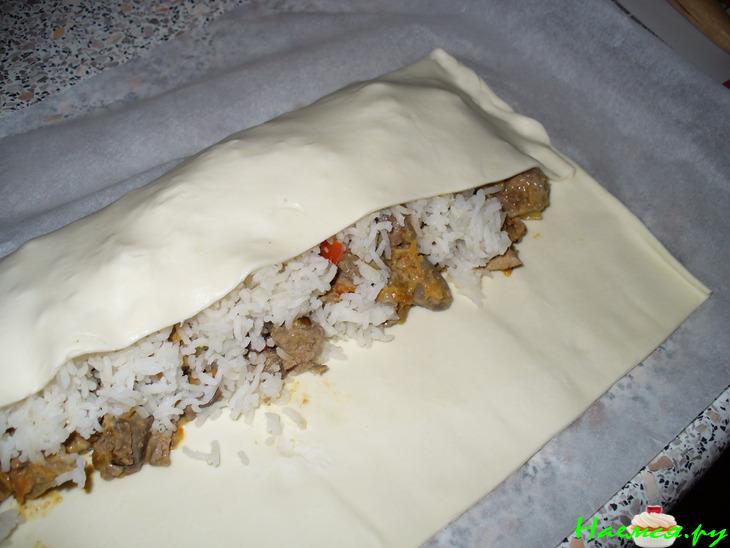 Пирог ' Помятый ' (с куриными потрошками и рисом)