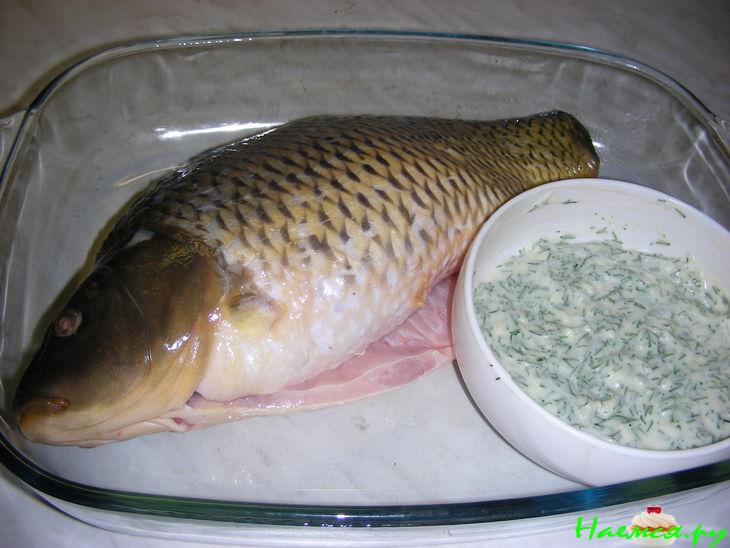Чесночно-укропный карп