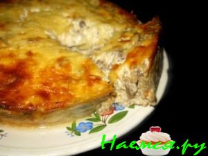 Запеканка из рыбы и грибов