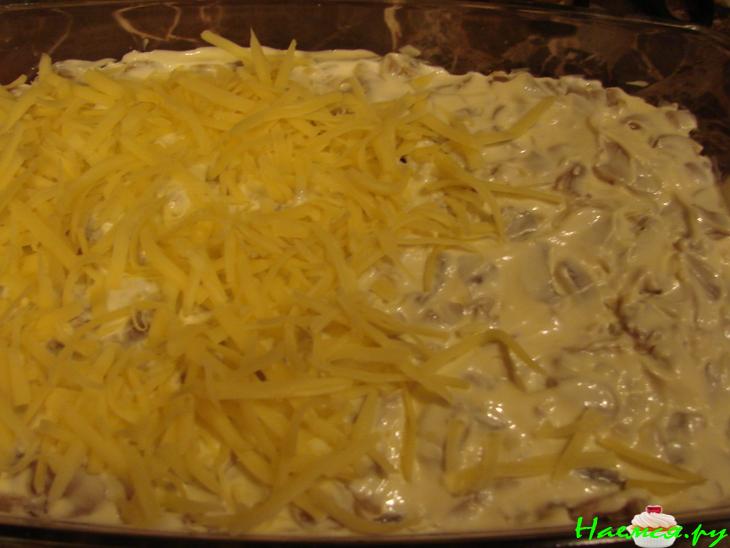 Салат мужской с языком и грибами