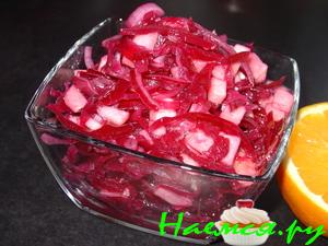 Соленая краснокочанная капустка и салатик из нее Соленая краснокочанная капустка и салатик из нее