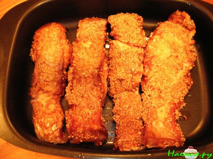 Форель в кунжуте