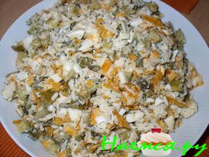 Салат "Хрустик" с куриной грудинкой