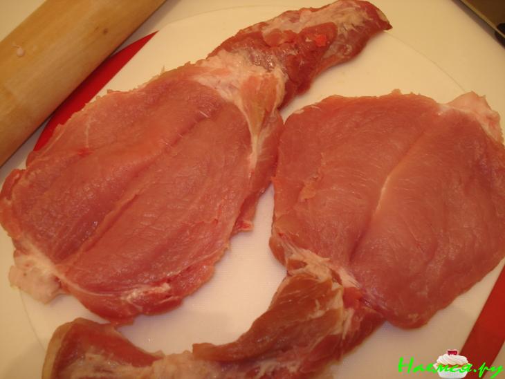 Фаршированная отбивная в коньячно &ndash; горчичном маринаде