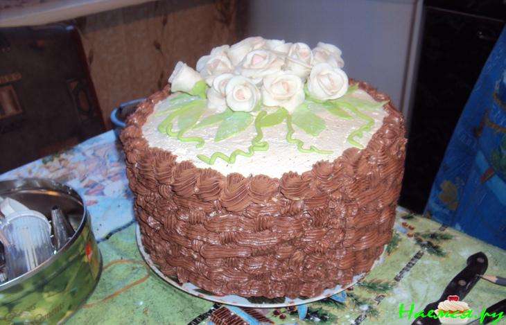 Торт "Корзина с цветами"