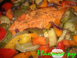 Лососевая форель с оващами Лососевая форель с оващами