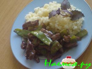 Телятина с горошком в маринаде Телятина с горошком в маринаде