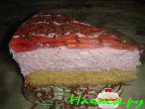 Творожный торт с клубничкой