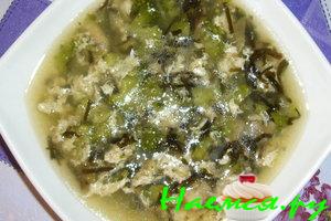 Суп рыбный густой с морской капустой