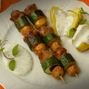 Баранина с цуккини шашлык