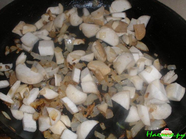 Стручковая фасоль, горошек и грибы в сливках - обалденный гарнир!