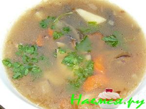 Грибной суп очень вкусный
