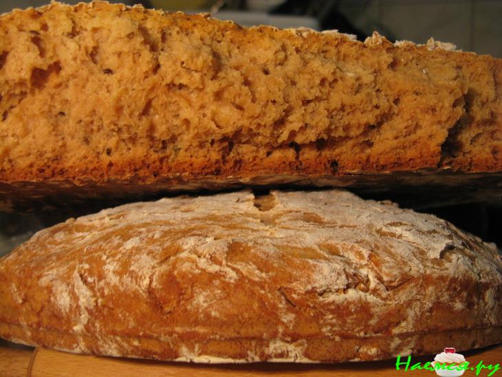 Хлеб на кефире, без дрожжей, с чем душе угодно