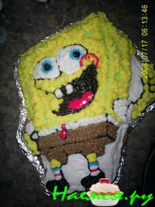 Торт бисквитный "Губка Боб"