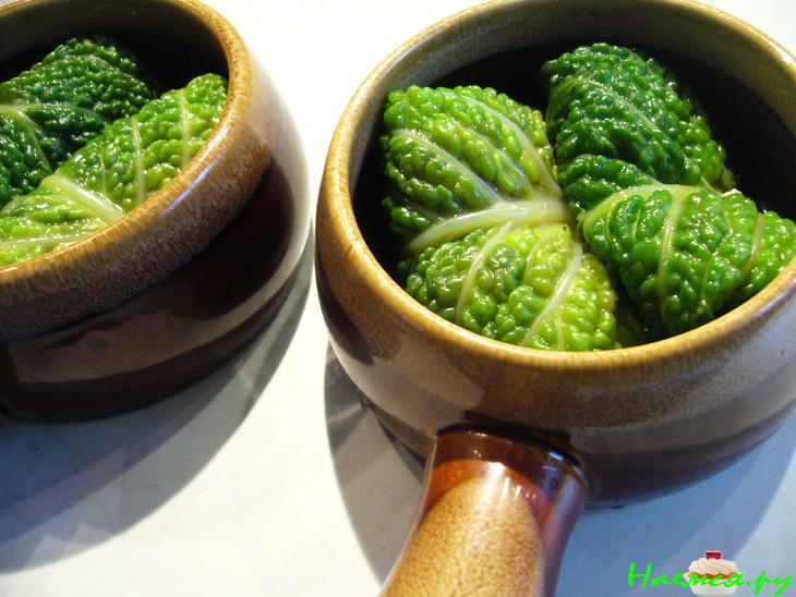 Голубцы из савойской капусты с рыбой