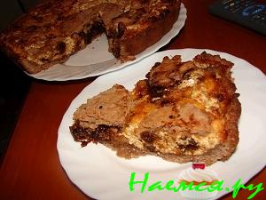 Творожный пирог с сухофруктами