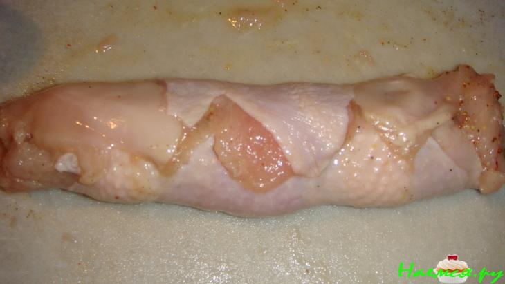 Куриные рулетики с каперсами и горчицей