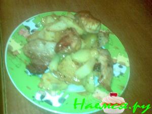 Картошечка с мясом с чесночком